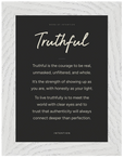Truthful Word of Intention Framed print 13x18 cm / 5x7″ White frame Carbon paper