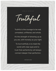 Truthful Word of Intention Framed print 21x29.7 cm / 8x12" White frame Carbon paper