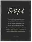 Truthful Word of Intention Framed print 30x40 cm / 12x16″ Black frame Carbon paper