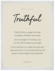 Truthful Word of Intention Framed print 30x40 cm / 12x16″ White frame Linen paper