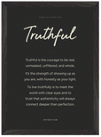 Truthful Word of Intention Framed print A3 (29.7 x 42 cm) Black frame Carbon paper