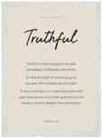 Truthful Word of Intention Framed print A3 (29.7 x 42 cm) White frame Linen paper
