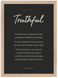 Truthful Word of Intention Framed print A3 (29.7 x 42 cm) Wood frame Carbon paper