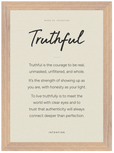 Truthful Word of Intention Framed print A3 (29.7 x 42 cm) Wood frame Linen paper