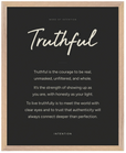 Truthful Word of Intention Framed print 40x50 cm / 16x20″ Wood frame Carbon paper