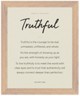 Truthful Word of Intention Framed print 40x50 cm / 16x20″ Wood frame Linen paper
