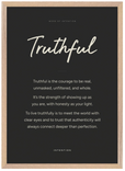 Truthful Word of Intention Framed print A2 (42 x 59.4 cm) Wood frame Carbon paper
