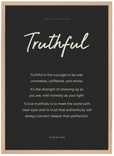 Truthful Word of Intention Framed print A1 (59.4 x 84.1 cm) Wood frame Carbon paper
