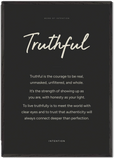 Truthful Word of Intention Framed print 70x100 cm / 28x40″ Black frame Carbon paper