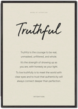 Truthful Word of Intention Framed print 70x100 cm / 28x40″ Black frame Linen paper