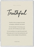 Truthful Word of Intention Framed print 70x100 cm / 28x40″ White frame Linen paper