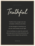 Truthful Word of Intention Framed print 60x80 cm / 24x32″ Wood frame Carbon paper