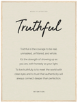 Truthful Word of Intention Framed print 60x80 cm / 24x32″ Wood frame Linen paper