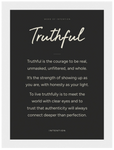 Truthful Word of Intention Framed print 13x18 cm / 5x7″ White frame Carbon paper