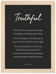Truthful Word of Intention Framed print 13x18 cm / 5x7″ Wood frame Carbon paper