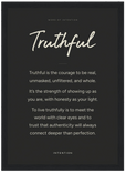 Truthful Word of Intention Framed print 21x29.7 cm / 8x12" Black frame Carbon paper