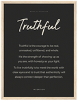 Truthful Word of Intention Framed print 30x40 cm / 12x16″ Wood frame Carbon paper