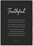 Truthful Word of Intention Framed print A3 (29.7 x 42 cm) Black frame Carbon paper