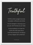 Truthful Word of Intention Framed print A3 (29.7 x 42 cm) White frame Carbon paper