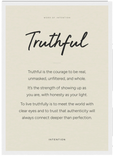Truthful Word of Intention Framed print A3 (29.7 x 42 cm) White frame Linen paper