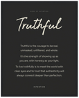 Truthful Word of Intention Framed print 40x50 cm / 16x20″ Black frame Carbon paper