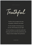 Truthful Word of Intention Framed print A1 (59.4 x 84.1 cm) Black frame Carbon paper