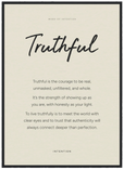 Truthful Word of Intention Framed print A1 (59.4 x 84.1 cm) Black frame Linen paper