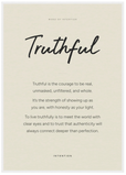 Truthful Word of Intention Framed print 70x100 cm / 28x40″ White frame Linen paper