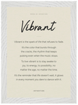 Vibrant Word of Intention Framed print 21x29.7 cm / 8x12" White frame Linen paper