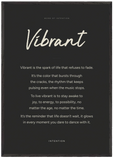 Vibrant Word of Intention Framed print 70x100 cm / 28x40″ Black frame Carbon paper