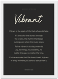 Vibrant Word of Intention Framed print A3 (29.7 x 42 cm) White frame Carbon paper