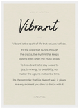 Vibrant Word of Intention Framed print A2 (42 x 59.4 cm) White frame Linen paper