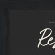 Respect Word of Intention Framed print 13x18 cm / 5x7″ Black frame Carbon paper corner detail
