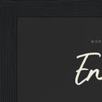 Energy Word of Intention Framed print 13x18 cm / 5x7″ Black frame Carbon paper corner detail