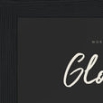 Glorious Word of Intention Framed print 13x18 cm / 5x7″ Black frame Carbon paper corner detail