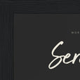 Serenity Word of Intention Framed print 13x18 cm / 5x7″ Black frame Carbon paper corner detail