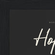 Hopeful Word of Intention Framed print 13x18 cm / 5x7″ Black frame Carbon paper corner detail
