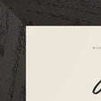 Joy Word of Intention Framed print 13x18 cm / 5x7″ Black frame Linen paper corner detail