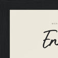 Energy Word of Intention Framed print 13x18 cm / 5x7″ Black frame Linen paper corner detail