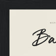 Balance Word of Intention Framed print 13x18 cm / 5x7″ Black frame Linen paper corner detail