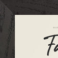 Faith Word of Intention Framed print 13x18 cm / 5x7″ Black frame Linen paper corner detail