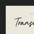 Transcendence Word of Intention Framed print 13x18 cm / 5x7″ Black frame Linen paper corner detail