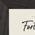 Fortitude Word of Intention Framed print 13x18 cm / 5x7″ Black frame Linen paper corner detail
