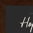 Hopeful Word of Intention Framed print 13x18 cm / 5x7″ Dark wood frame Carbon paper corner detail