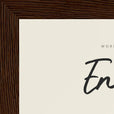 Energy Word of Intention Framed print 13x18 cm / 5x7″ Dark wood frame Linen paper corner detail