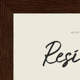 Resilience Word of Intention Framed print 13x18 cm / 5x7″ Dark wood frame Linen paper corner detail