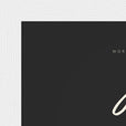 Joy Word of Intention Framed print 13x18 cm / 5x7″ White frame Carbon paper corner detail