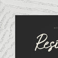 Resilience Word of Intention Framed print 13x18 cm / 5x7″ White frame Carbon paper corner detail