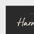 Harmonious Word of Intention Framed print 13x18 cm / 5x7″ White frame Carbon paper corner detail