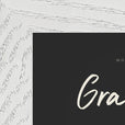 Gratitude Word of Intention Framed print 13x18 cm / 5x7″ White frame Carbon paper corner detail